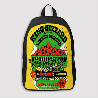 Pastele King Gizzard Red Rocks Custom Backpack Awesome Personalized School Bag Travel Bag Work Bag Laptop Lunch Office Book Waterproof Unisex Fabric Backpack