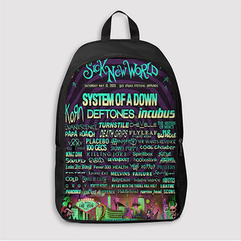 Pastele System of A Down 2023 Tour Custom Backpack Awesome Personalized School Bag Travel Bag Work Bag Laptop Lunch Office Book Waterproof Unisex Fabric Backpack