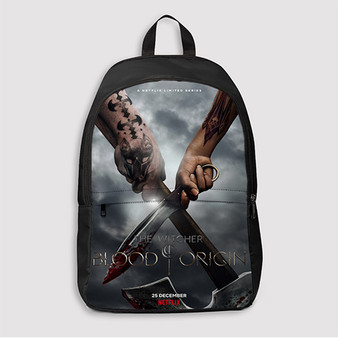 Pastele The Witcher Blood Origin Custom Backpack Awesome Personalized School Bag Travel Bag Work Bag Laptop Lunch Office Book Waterproof Unisex Fabric Backpack
