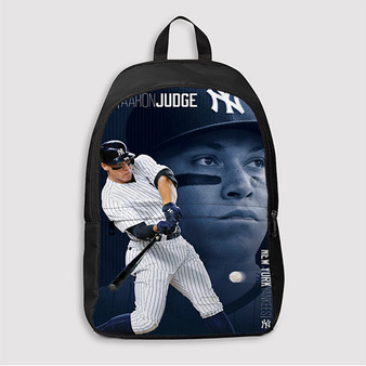 Pastele Aaron Judge New York Yankees Custom Backpack Awesome Personalized School Bag Travel Bag Work Bag Laptop Lunch Office Book Waterproof Unisex Fabric Backpack