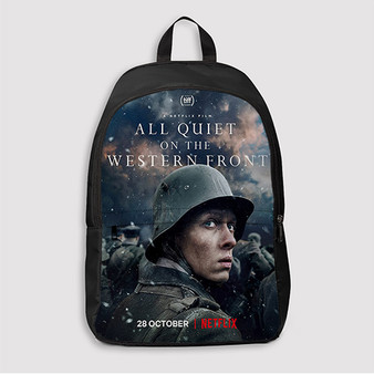 Pastele All Quiet on the Western Front Custom Backpack Awesome Personalized School Bag Travel Bag Work Bag Laptop Lunch Office Book Waterproof Unisex Fabric Backpack