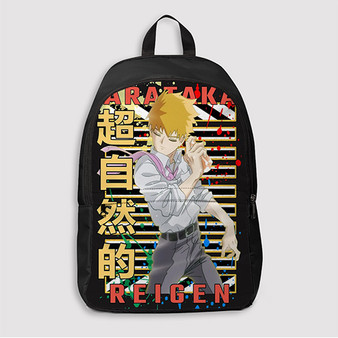 Pastele Arataka Reigen Mob Psycho Custom Backpack Awesome Personalized School Bag Travel Bag Work Bag Laptop Lunch Office Book Waterproof Unisex Fabric Backpack