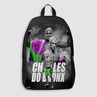 Pastele Charles Oliveira UFC Do Bronx Custom Backpack Awesome Personalized School Bag Travel Bag Work Bag Laptop Lunch Office Book Waterproof Unisex Fabric Backpack