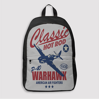 Pastele Classic P40 Warhawk Custom Backpack Awesome Personalized School Bag Travel Bag Work Bag Laptop Lunch Office Book Waterproof Unisex Fabric Backpack