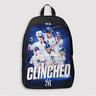 Pastele Clinched New York Yankees Custom Backpack Awesome Personalized School Bag Travel Bag Work Bag Laptop Lunch Office Book Waterproof Unisex Fabric Backpack