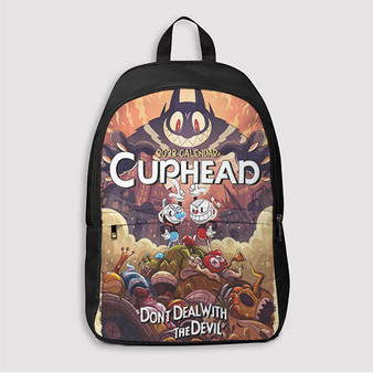 Pastele Cuphead Dont Deal With Devil Custom Backpack Awesome Personalized School Bag Travel Bag Work Bag Laptop Lunch Office Book Waterproof Unisex Fabric Backpack