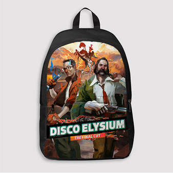 Pastele Disco Elysium The Final Cut Custom Backpack Awesome Personalized School Bag Travel Bag Work Bag Laptop Lunch Office Book Waterproof Unisex Fabric Backpack