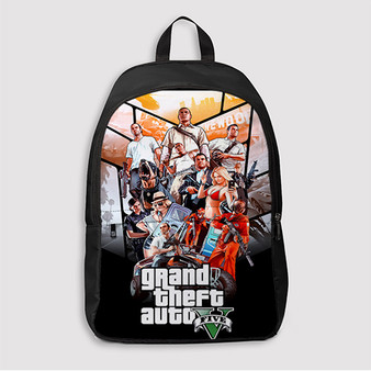 Pastele Grand Theft Auto V Custom Backpack Awesome Personalized School Bag Travel Bag Work Bag Laptop Lunch Office Book Waterproof Unisex Fabric Backpack