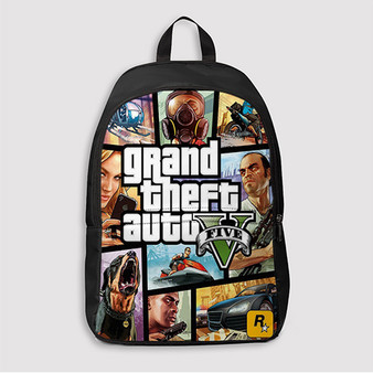 Pastele Grand Theft Auto V GTA V Custom Backpack Awesome Personalized School Bag Travel Bag Work Bag Laptop Lunch Office Book Waterproof Unisex Fabric Backpack