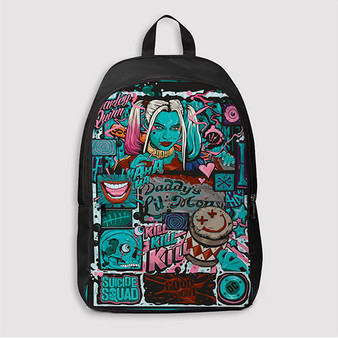 Pastele Harley Quinn Suicide Squad Art Custom Backpack Awesome Personalized School Bag Travel Bag Work Bag Laptop Lunch Office Book Waterproof Unisex Fabric Backpack