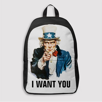 Pastele I Want You Poster Custom Backpack Awesome Personalized School Bag Travel Bag Work Bag Laptop Lunch Office Book Waterproof Unisex Fabric Backpack