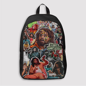 Pastele J Cole Collage Custom Backpack Awesome Personalized School Bag Travel Bag Work Bag Laptop Lunch Office Book Waterproof Unisex Fabric Backpack