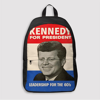 Pastele John F Kennedy for President Custom Backpack Awesome Personalized School Bag Travel Bag Work Bag Laptop Lunch Office Book Waterproof Unisex Fabric Backpack