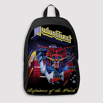 Pastele Judas Priest Defenders Of The Faith Custom Backpack Awesome Personalized School Bag Travel Bag Work Bag Laptop Lunch Office Book Waterproof Unisex Fabric Backpack