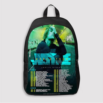 Pastele Justin Bieber World Tour 2022 2023 Custom Backpack Awesome Personalized School Bag Travel Bag Work Bag Laptop Lunch Office Book Waterproof Unisex Fabric Backpack