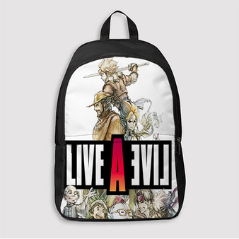 Pastele Live A Live Custom Backpack Awesome Personalized School Bag Travel Bag Work Bag Laptop Lunch Office Book Waterproof Unisex Fabric Backpack