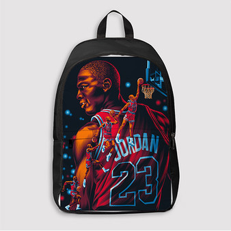 Pastele Michael Jordan Tribute Custom Backpack Awesome Personalized School Bag Travel Bag Work Bag Laptop Lunch Office Book Waterproof Unisex Fabric Backpack