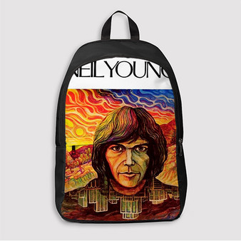 Pastele Neil Young First Album Custom Backpack Awesome Personalized School Bag Travel Bag Work Bag Laptop Lunch Office Book Waterproof Unisex Fabric Backpack