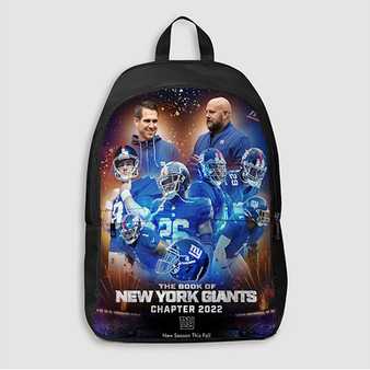 Pastele New York Giants NFL 2022 Custom Backpack Awesome Personalized School Bag Travel Bag Work Bag Laptop Lunch Office Book Waterproof Unisex Fabric Backpack