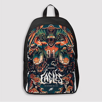 Pastele Philadelphia Eagles NFL 2022 Custom Backpack Awesome Personalized School Bag Travel Bag Work Bag Laptop Lunch Office Book Waterproof Unisex Fabric Backpack