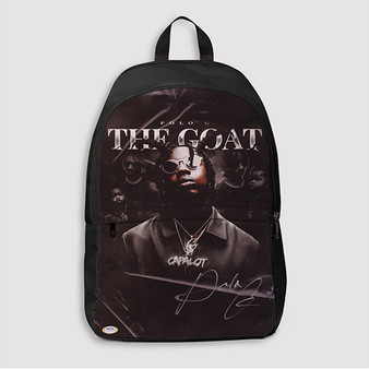 Pastele Polo G The Goat Signed Custom Backpack Awesome Personalized School Bag Travel Bag Work Bag Laptop Lunch Office Book Waterproof Unisex Fabric Backpack