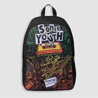Pastele Sonic Youth Concert Custom Backpack Awesome Personalized School Bag Travel Bag Work Bag Laptop Lunch Office Book Waterproof Unisex Fabric Backpack