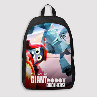 Pastele Super Giant Robot Brothers Custom Backpack Awesome Personalized School Bag Travel Bag Work Bag Laptop Lunch Office Book Waterproof Unisex Fabric Backpack