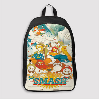 Pastele Super Smash Bros Nintendo Custom Backpack Awesome Personalized School Bag Travel Bag Work Bag Laptop Lunch Office Book Waterproof Unisex Fabric Backpack