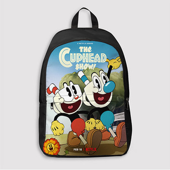 Pastele The Cuphead Show Custom Backpack Awesome Personalized School Bag Travel Bag Work Bag Laptop Lunch Office Book Waterproof Unisex Fabric Backpack
