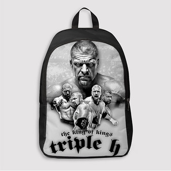 Pastele Triple H The King Custom Backpack Awesome Personalized School Bag Travel Bag Work Bag Laptop Lunch Office Book Waterproof Unisex Fabric Backpack