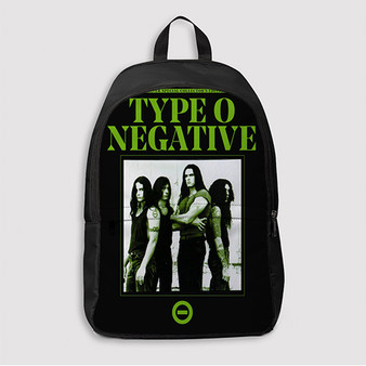 Pastele Type O Negative Band Custom Backpack Awesome Personalized School Bag Travel Bag Work Bag Laptop Lunch Office Book Waterproof Unisex Fabric Backpack