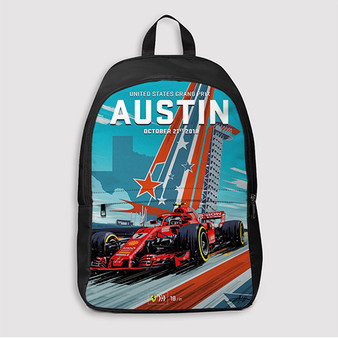 Pastele US Grand Prix Austin Custom Backpack Awesome Personalized School Bag Travel Bag Work Bag Laptop Lunch Office Book Waterproof Unisex Fabric Backpack