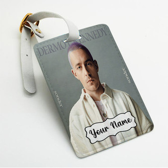 Pastele Dermot Kennedy Sonder Custom Luggage Tags Personalized Name PU Leather Luggage Tag With Strap Awesome Baggage Hanging Suitcase Bag Tags Name ID Labels Travel Bag Accessories