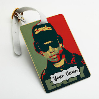 Pastele Eazy E Good Custom Luggage Tags Personalized Name PU Leather Luggage Tag With Strap Awesome Baggage Hanging Suitcase Bag Tags Name ID Labels Travel Bag Accessories