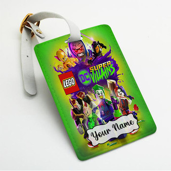 Pastele LEGO DC Super Villains Custom Luggage Tags Personalized Name PU Leather Luggage Tag With Strap Awesome Baggage Hanging Suitcase Bag Tags Name ID Labels Travel Bag Accessories
