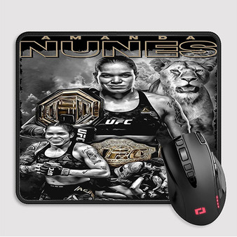 Pastele Amanda Nunes UFC Custom Mouse Pad Awesome Personalized Printed Computer Mouse Pad Desk Mat PC Computer Laptop Game keyboard Pad Premium Non Slip Rectangle Gaming Mouse Pad