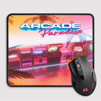 Pastele Arcade Paradise Custom Mouse Pad Awesome Personalized Printed Computer Mouse Pad Desk Mat PC Computer Laptop Game keyboard Pad Premium Non Slip Rectangle Gaming Mouse Pad