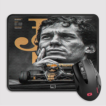Pastele Ayrton Senna F1 Legend Custom Mouse Pad Awesome Personalized Printed Computer Mouse Pad Desk Mat PC Computer Laptop Game keyboard Pad Premium Non Slip Rectangle Gaming Mouse Pad