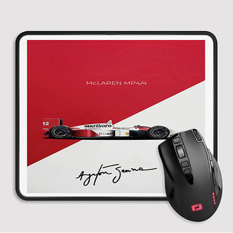 Pastele Ayrton Senna Mc Laren Custom Mouse Pad Awesome Personalized Printed Computer Mouse Pad Desk Mat PC Computer Laptop Game keyboard Pad Premium Non Slip Rectangle Gaming Mouse Pad