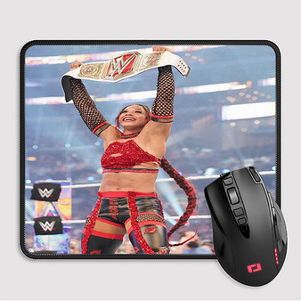 Pastele Bianca Belair WWE Wrestle Mania Custom Mouse Pad Awesome Personalized Printed Computer Mouse Pad Desk Mat PC Computer Laptop Game keyboard Pad Premium Non Slip Rectangle Gaming Mouse Pad