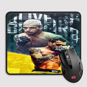 Pastele Charles Oliveira UFC Custom Mouse Pad Awesome Personalized Printed Computer Mouse Pad Desk Mat PC Computer Laptop Game keyboard Pad Premium Non Slip Rectangle Gaming Mouse Pad