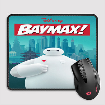 Pastele Disney Baymax Custom Mouse Pad Awesome Personalized Printed Computer Mouse Pad Desk Mat PC Computer Laptop Game keyboard Pad Premium Non Slip Rectangle Gaming Mouse Pad