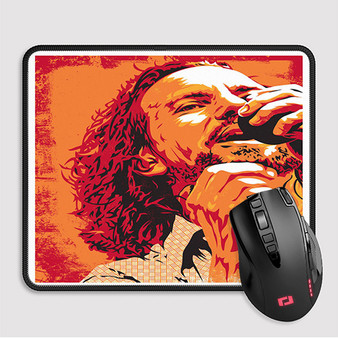 Pastele Eddie Vedder Pearl Jam Custom Mouse Pad Awesome Personalized Printed Computer Mouse Pad Desk Mat PC Computer Laptop Game keyboard Pad Premium Non Slip Rectangle Gaming Mouse Pad