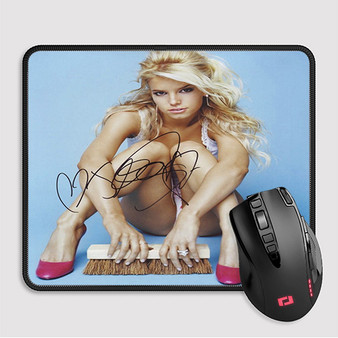 Pastele Jessica Simpson Signed Custom Mouse Pad Awesome Personalized Printed Computer Mouse Pad Desk Mat PC Computer Laptop Game keyboard Pad Premium Non Slip Rectangle Gaming Mouse Pad