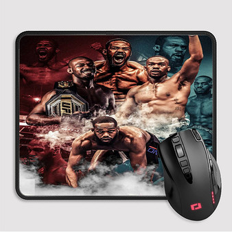 Pastele Jon Jones UFC MMA Custom Mouse Pad Awesome Personalized Printed Computer Mouse Pad Desk Mat PC Computer Laptop Game keyboard Pad Premium Non Slip Rectangle Gaming Mouse Pad