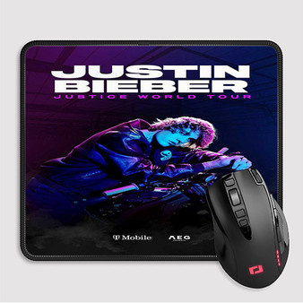 Pastele Justin Bieber Justice World Tour 2022 Custom Mouse Pad Awesome Personalized Printed Computer Mouse Pad Desk Mat PC Computer Laptop Game keyboard Pad Premium Non Slip Rectangle Gaming Mouse Pad