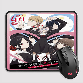 Pastele Kaguya sama wa Kokurasetai Ultra Romantic Custom Mouse Pad Awesome Personalized Printed Computer Mouse Pad Desk Mat PC Computer Laptop Game keyboard Pad Premium Non Slip Rectangle Gaming Mouse Pad