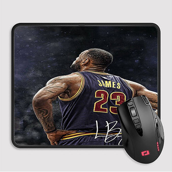 Pastele Lebron James Signed Custom Mouse Pad Awesome Personalized Printed Computer Mouse Pad Desk Mat PC Computer Laptop Game keyboard Pad Premium Non Slip Rectangle Gaming Mouse Pad