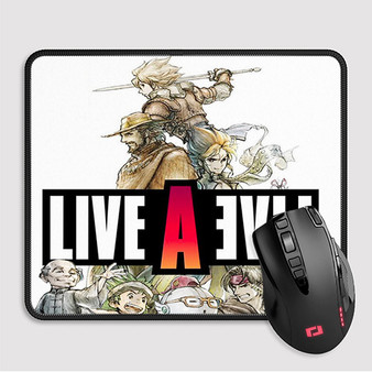 Pastele Live A Live Custom Mouse Pad Awesome Personalized Printed Computer Mouse Pad Desk Mat PC Computer Laptop Game keyboard Pad Premium Non Slip Rectangle Gaming Mouse Pad