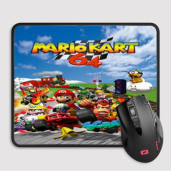 Pastele Mario Kart 64 Custom Mouse Pad Awesome Personalized Printed Computer Mouse Pad Desk Mat PC Computer Laptop Game keyboard Pad Premium Non Slip Rectangle Gaming Mouse Pad